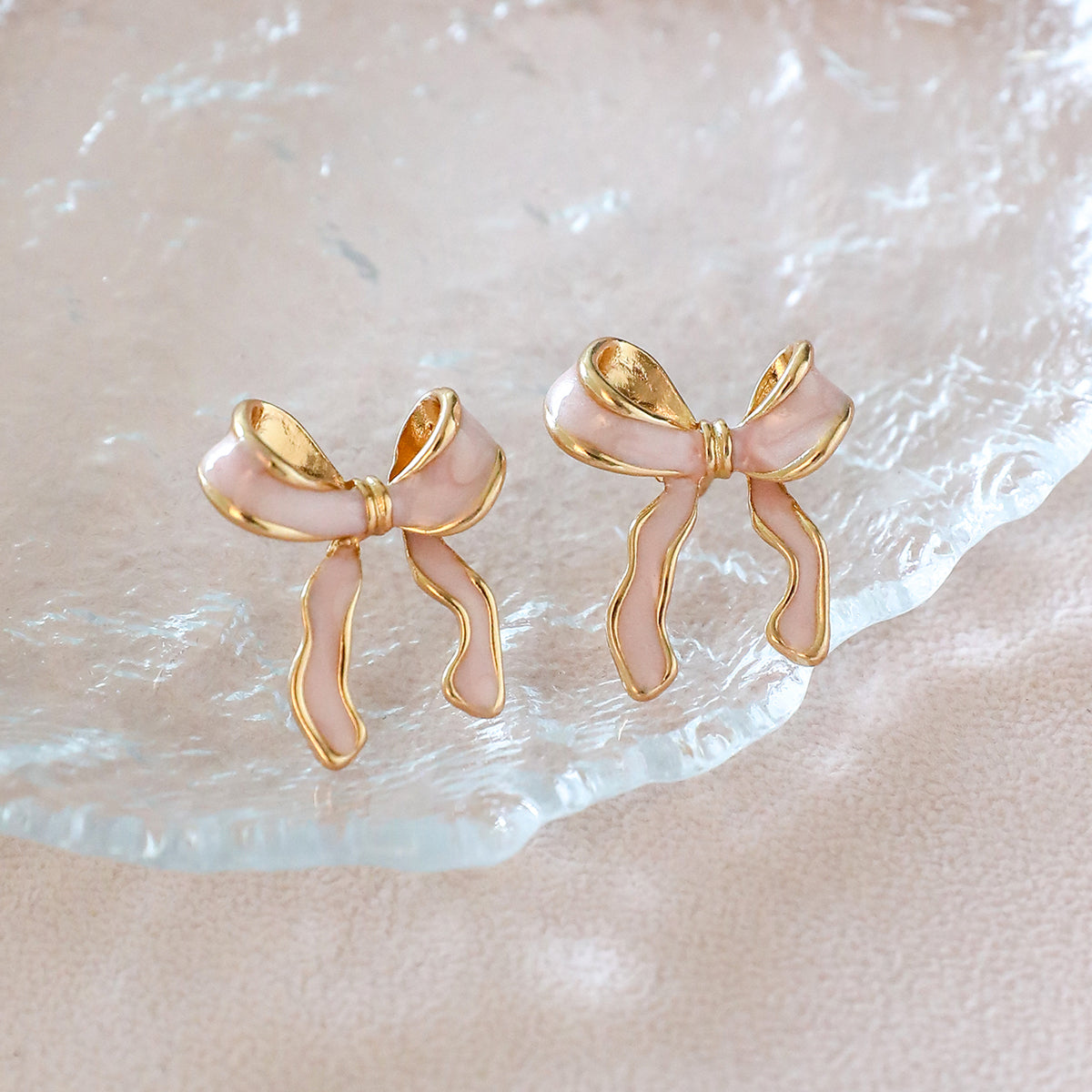 Princess Cute Bow Knot Alloy Ear Studs