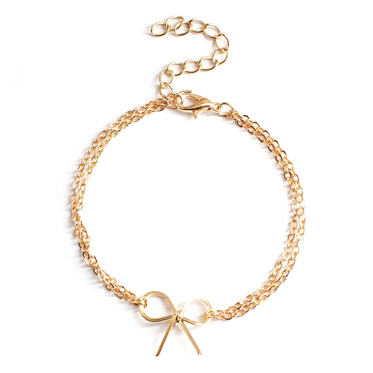 Golden Bow Charm Bracelet