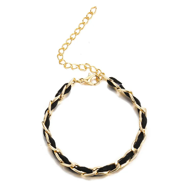 Fashion Geometric Alloy Plating Bracelets
