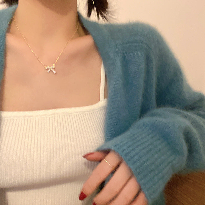 Japanese And Korean Style Bow Necklace
