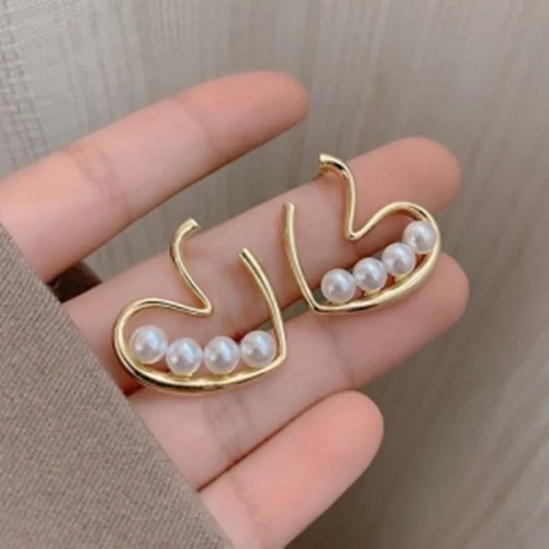 Sweet Style Golden Love Earrings