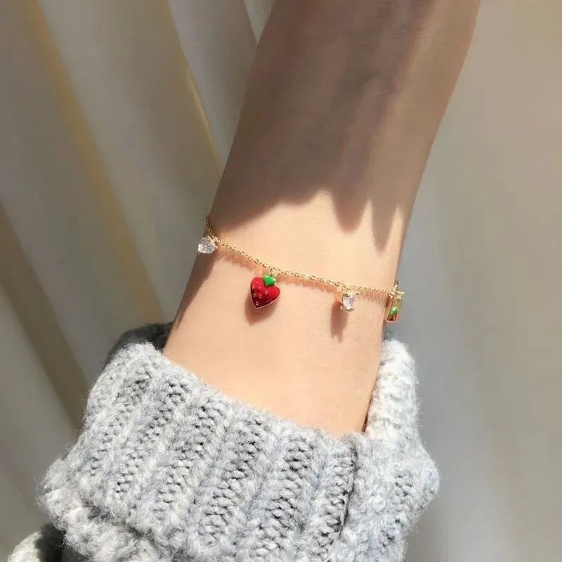 Elegant Cute Simple Style Fruit Chain Bracelets.