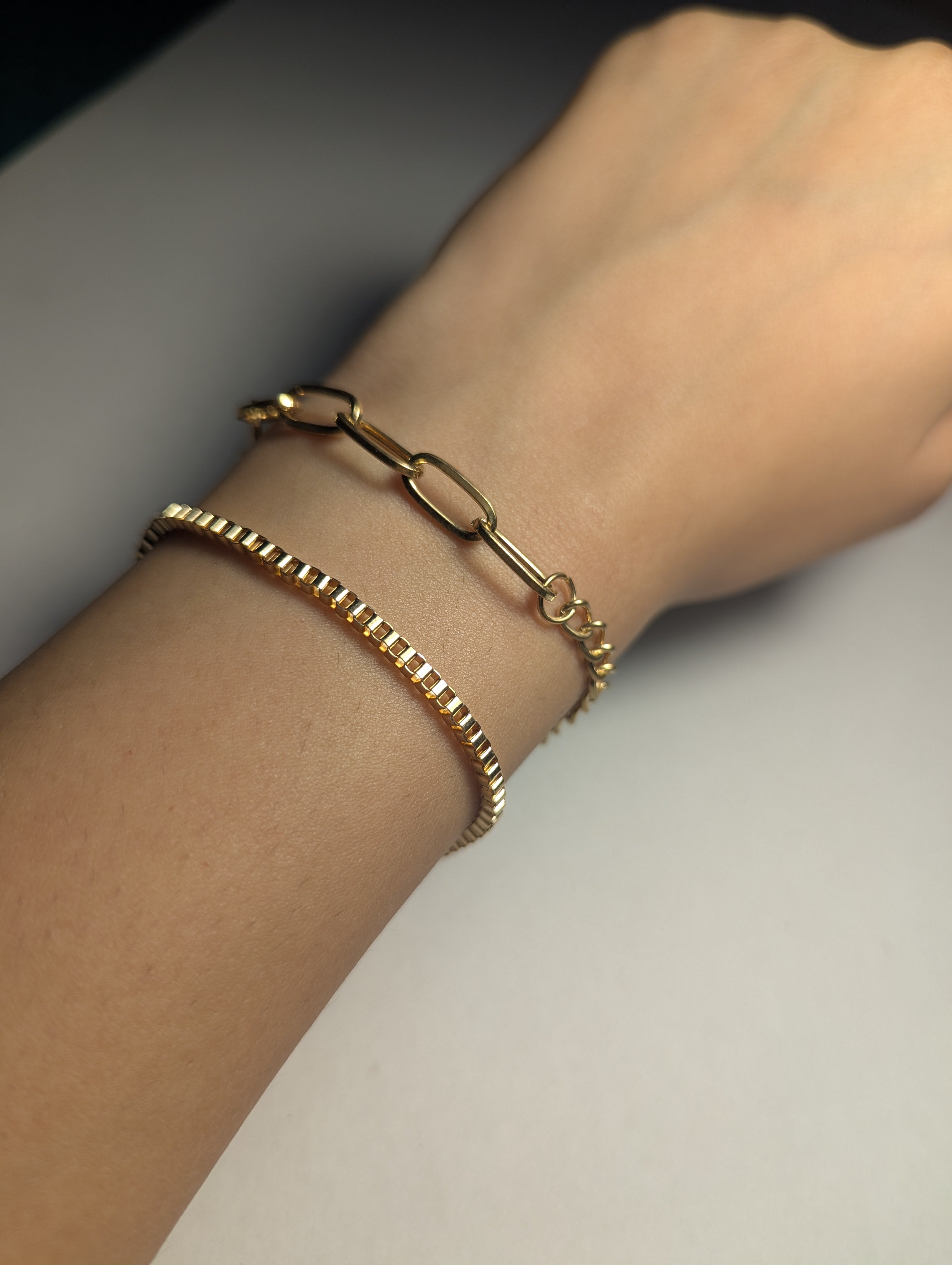 Elegant Triple Bracelet Set – Stylish Chain & Beaded Bracelet
