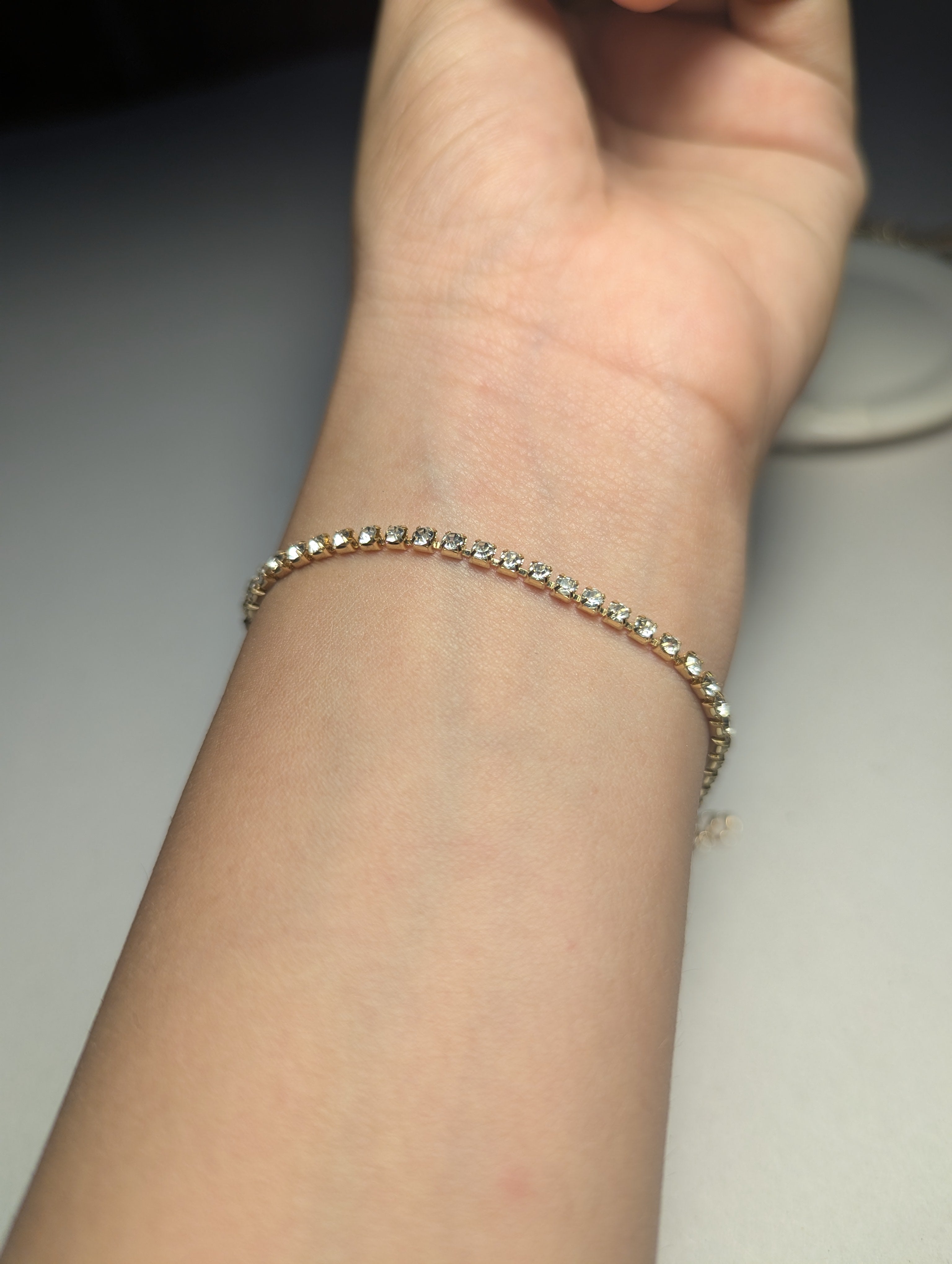 Celestial Glow Bracelet – Starry Beads & Chain Link