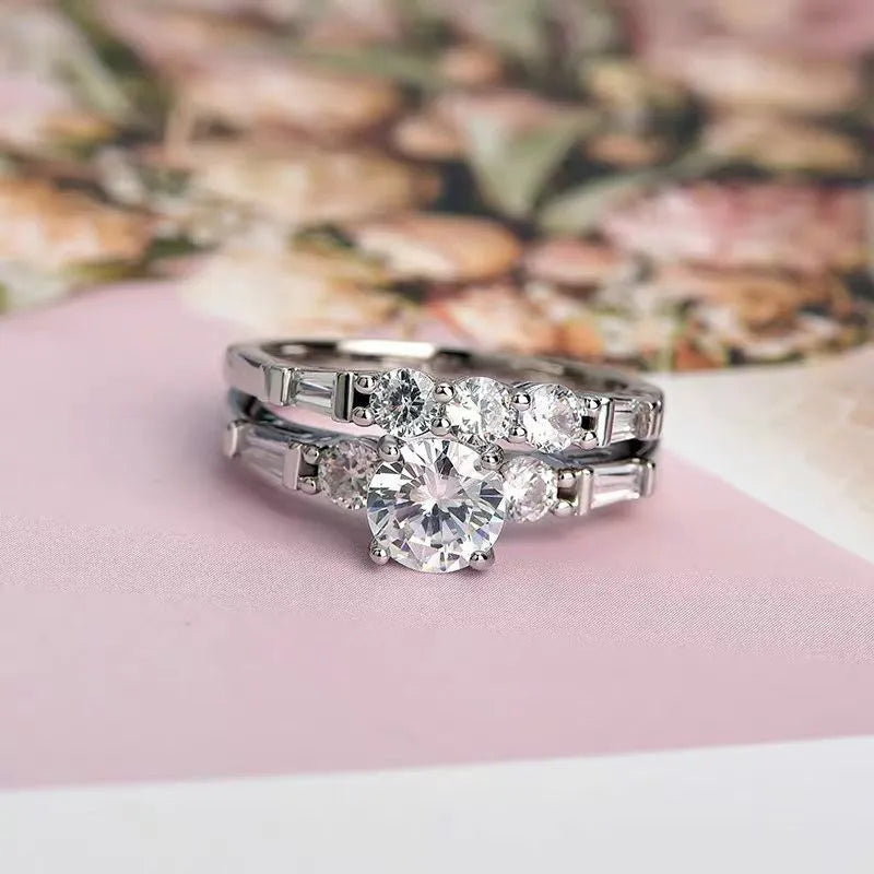 Simple Style Shiny Geometric Alloy Rings