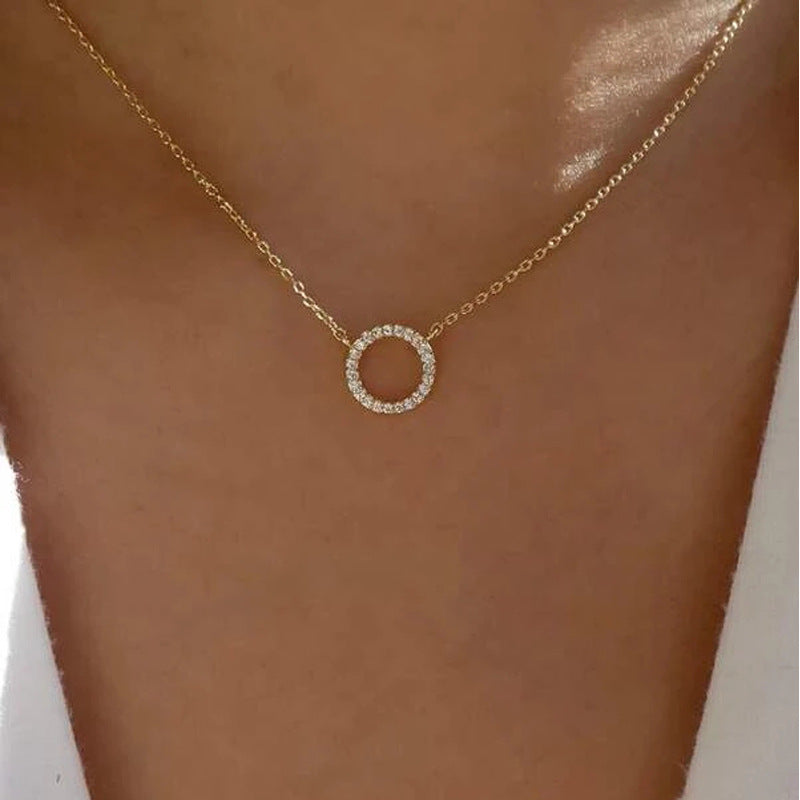 Vintage Style Geometric Rhinestone Necklace
